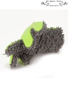 Guanto per lavaggio auto bifacciale AutoStyle - Grigio/Verde 2