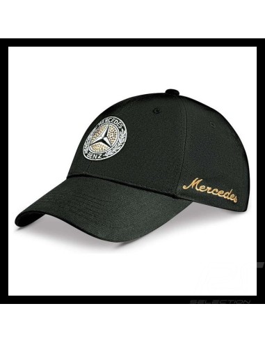 Gorra Mercedes Classic mujer bordado Swarovski negro