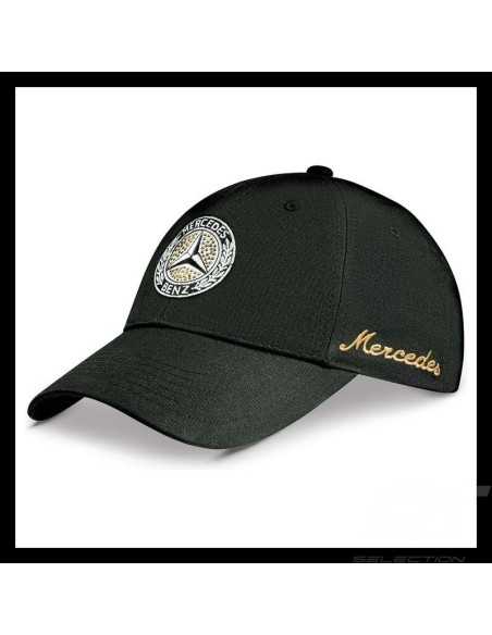 Gorra Mercedes Classic mujer bordado Swarovski negro Gorra Mercedes Classic mujer bordado Swarovski negro