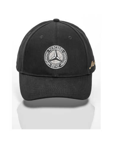 Gorra Mercedes Classic mujer bordado Swarovski negro
