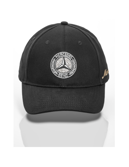 Gorra Mercedes Classic mujer bordado Swarovski negro Gorra Mercedes Classic mujer bordado Swarovski negro