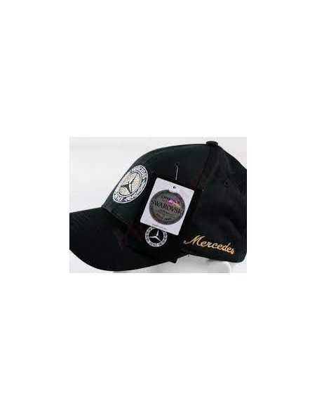 Gorra Mercedes Classic mujer bordado Swarovski negro Gorra Mercedes Classic mujer bordado Swarovski negro
