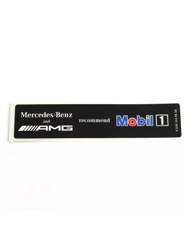 Adesivo Mercedes-Benz Mobil1 Oil AMG A0045849438 NUOVO ORIGINALE