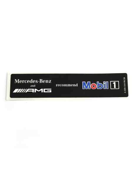Adesivo Mercedes-Benz Mobil1 Óleo AMG A0045849438 NOVO ORIGINAL