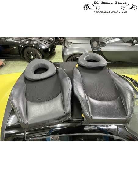 Capas de assento de couro Smart Roadster com espuma