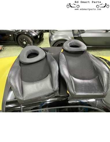 Capas de assento de couro Smart Roadster com espuma