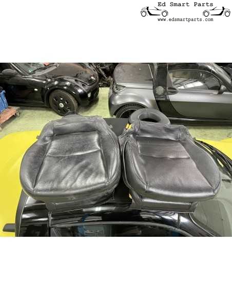 Capas de assento de couro Smart Roadster com espuma