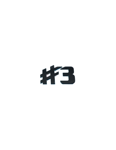 Echte smart THREE belettering achterklep HC11 zwart Echte smart THREE belettering achterklep HC11 zwart