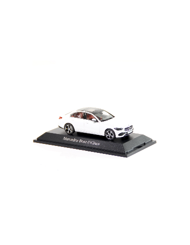 Modelo de coche Mercedes-Benz Clase C Avantgarde W206 blanco opalita a escala 1:43