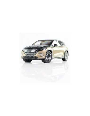 Original Mercedes-Maybach Modellauto EQS 680 SUV Z296 im Maßstab 1:18 Obsidianschwarz Kalaharigold