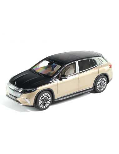 Original Mercedes-Maybach Modellauto EQS 680 SUV Z296 im Maßstab 1:18 Obsidianschwarz Kalaharigold