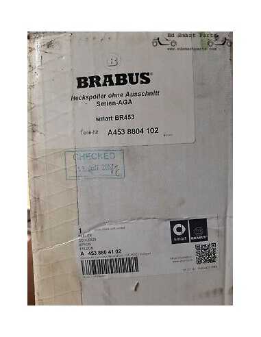 Difusor trasero original Smart FORTWO (453) Brabus - Imprimado A4538804102