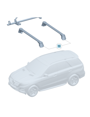 Barras de teto básicas originais Mercedes-Benz OEM A2478903100