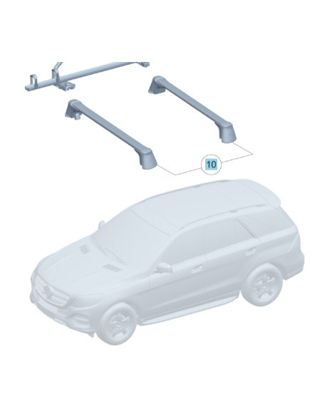 Barras portaequipajes básicas originales Mercedes-Benz OEM A2478903100