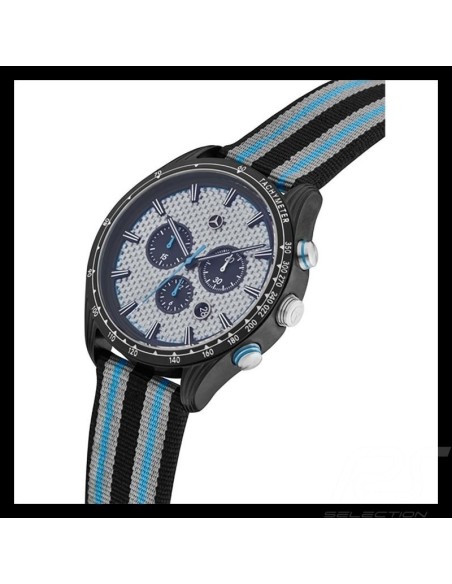 Montre de sport Mercedes pour homme, chronographe, bracelet en nylon, cadran en carbone, Mercedes-Benz B67995428