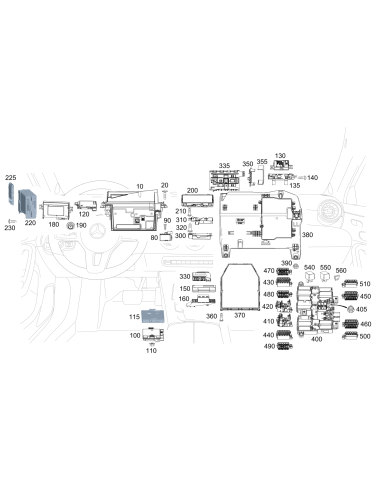 Navegação NTG7 High ECE MB A1679009634 HB Mercedes-Benz