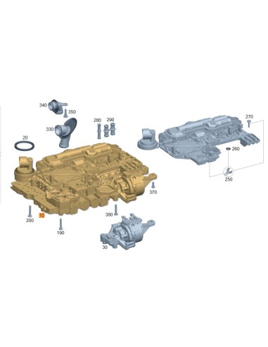 A7252703304 9G-Tronic transmissieklephuis voor Mercedes Benz