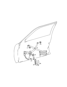 NUOVO Alzacristallo manuale anteriore sinistro originale Mercedes-Benz W124 – A1247201746