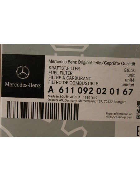 Filtre à carburant diesel Mercedes-Benz d'origine (NOS) – A611092020167 – Pièce d'origine constructeur (OEM)