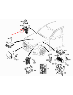 Caja de fusibles del compartimento del motor Mercedes-Benz Clase C W205 A2055401850 Original OEM Nueva