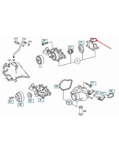 Joint de pompe à eau Mercedes-Benz A6112010280 d'origine constructeur (OEM) neuf 2
