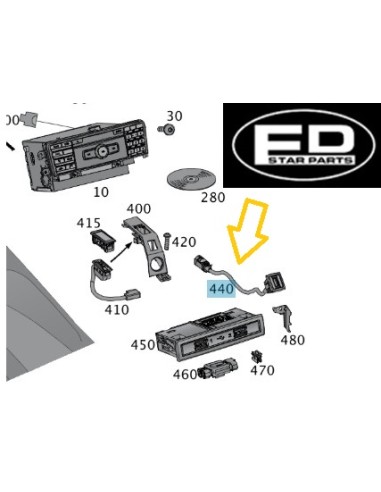 Chicote de fiação USB genuíno Mercedes-Benz A1728200515