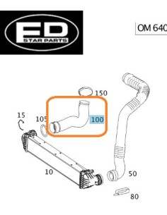 Originele Mercedes-Benz motorluchtinlaatslang – A1695280482