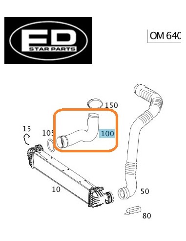 Manguera de admisión de aire del motor original Mercedes-Benz – A1695280482