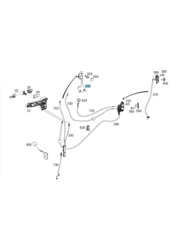 Genuine Mercedes-Benz Interior Door Handle Assembly – Passenger Side (NEW) A90676004619B27
