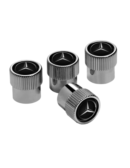 OEM Mercedes-Benz Genuine Valve Caps Black Set of 4 OEM Mercedes-Benz Genuine Valve Caps Black Set of 4
