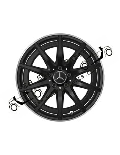 Roda AMG de 10 raios, 48,3 cm (19 polegadas), borda do aro brilhante