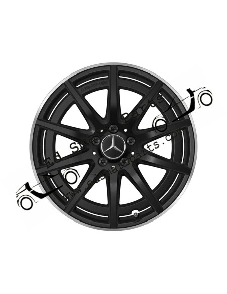 Cerchio AMG a 10 razze, 48,3 cm (19 pollici), flangia del bordo lucida