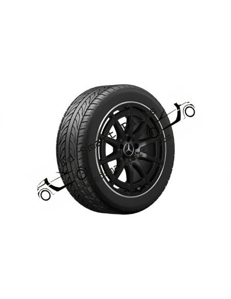 Jante AMG à 10 branches, 48,3 cm (19 pouces), rebord brillant