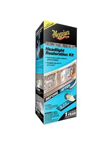 Meguiars Perfect Clarity Scheinwerfer-Reparaturset (118 ml Reiniger/118 ml Beschichtung/2 Pads)