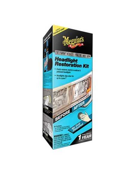 Kit de restauración de faros Meguiars Perfect Clarity (limpiador de 118 ml/recubrimiento de 118 ml/2 almohadillas) Kit de restauración de faros Meguiars Perfect Clarity (limpiador de 118 ml/recubrimiento de 118 ml/2 almohadillas)