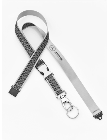 Genuine Mercedes-Benz Silver AMG Motorsport Lanyard